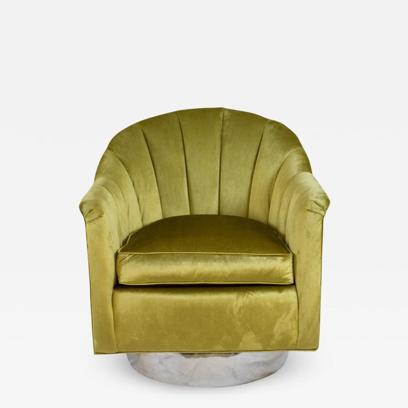  Baker Furniture Company Hollywood Regency Style Swivel Tub Chair by Baker
