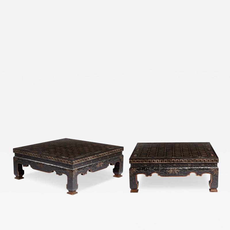  Baker Furniture Company Pair of Coromandel Coffee Tables by Baker
