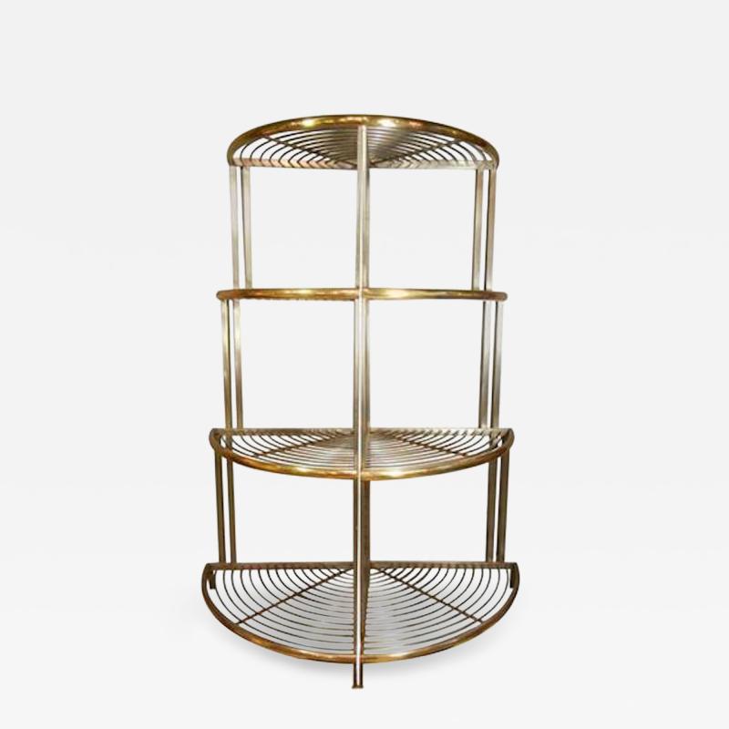  Baker Furniture Company Pair of French Art Deco Corner Bakers Racks