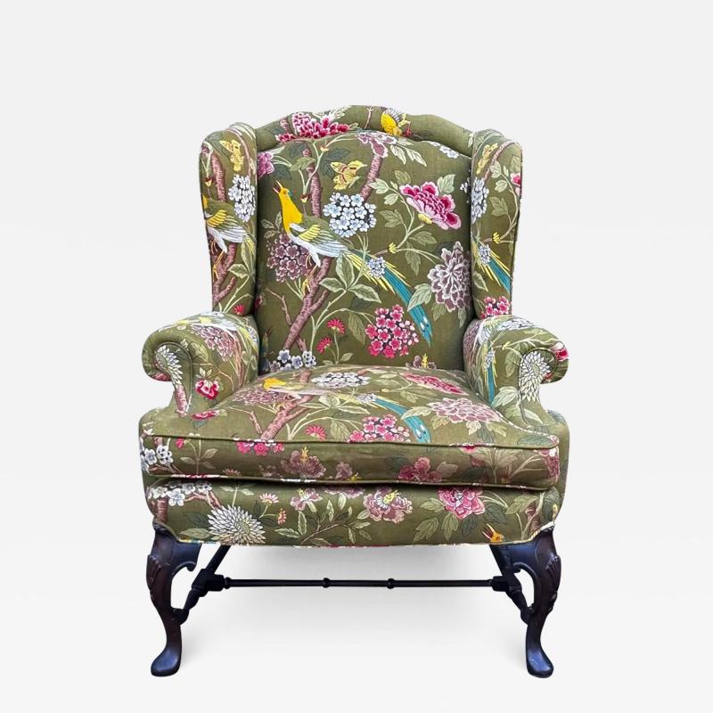  Baker Knapp Tubbs Cannel Chaffin Baker Hydrangea Bird Wingback Chair