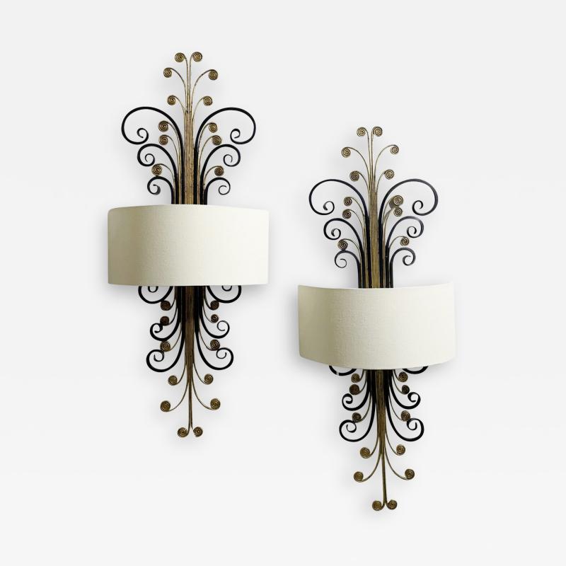  Banci Firenze Pair of Large Wall Light by Banci Firenze 1960s