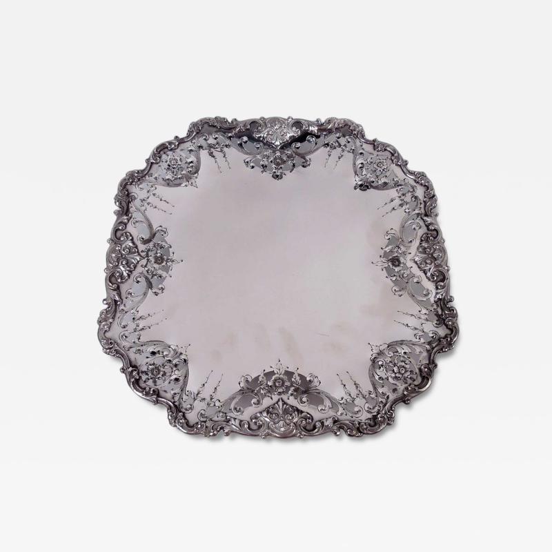  Barbour Silver Company Fancy Antique American Victorian Classical Sterling Silver Cake Plate