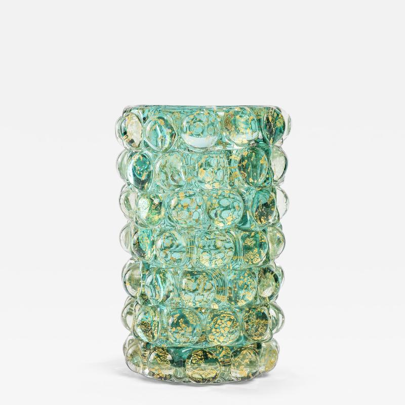  Barovier Toso Barovier Toso Cylindrical Glass Vase from Lenti Series 40s