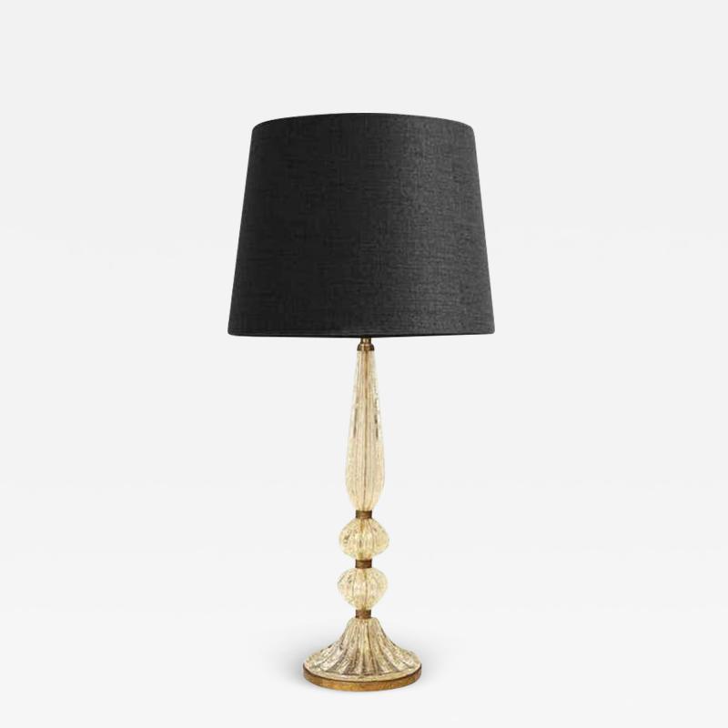  Barovier Toso Barovier Toso Murano Bullicante Glass Table Lamp with Avventurina 1950s