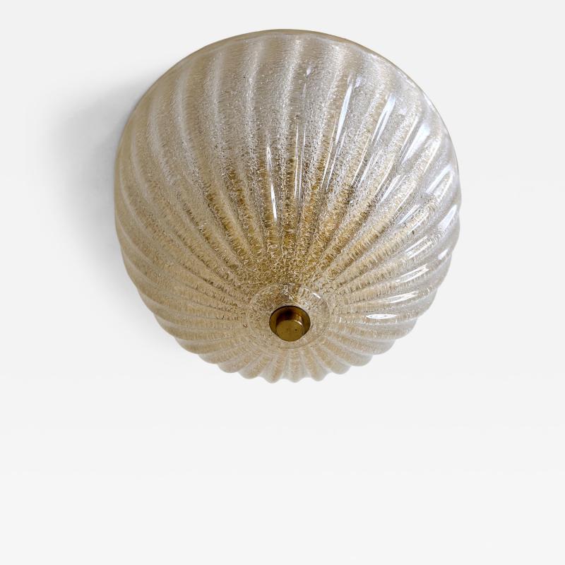 Barovier Toso Elegant Murano Glass Flush Mount or Sconce by Barovier Toso Italy 1960s