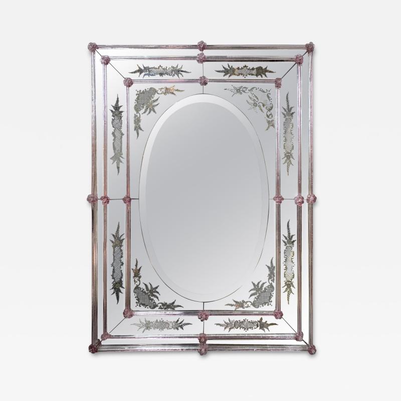  Barovier Toso Etched And Beveled Venetian Mirror