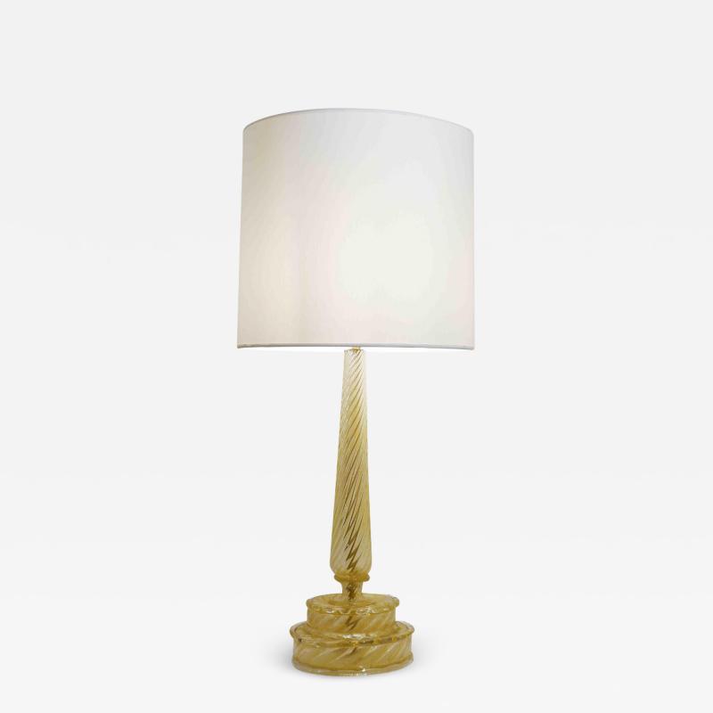  Barovier Toso Mid Century Modern Murano Glass Table Lamp by Barovier Toso