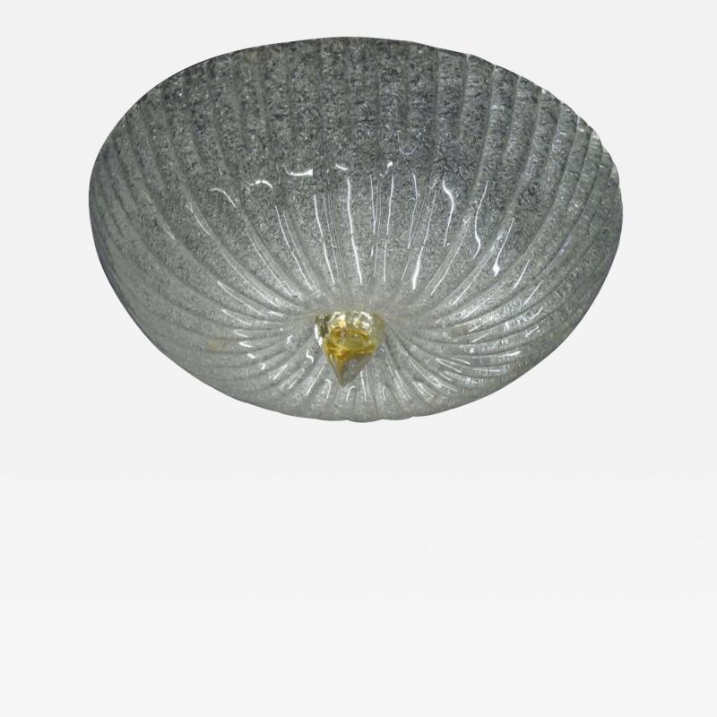  Barovier Toso Murano Glass Flush Mount Fixture Attributed to Barovier
