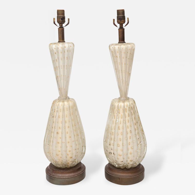  Barovier Toso Pair of Barovier Toso Bubble Lamps