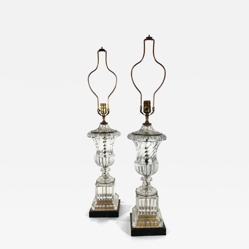  Barovier Toso Pair of Italian Modern Glass and Brass Lamps Barovier Toso