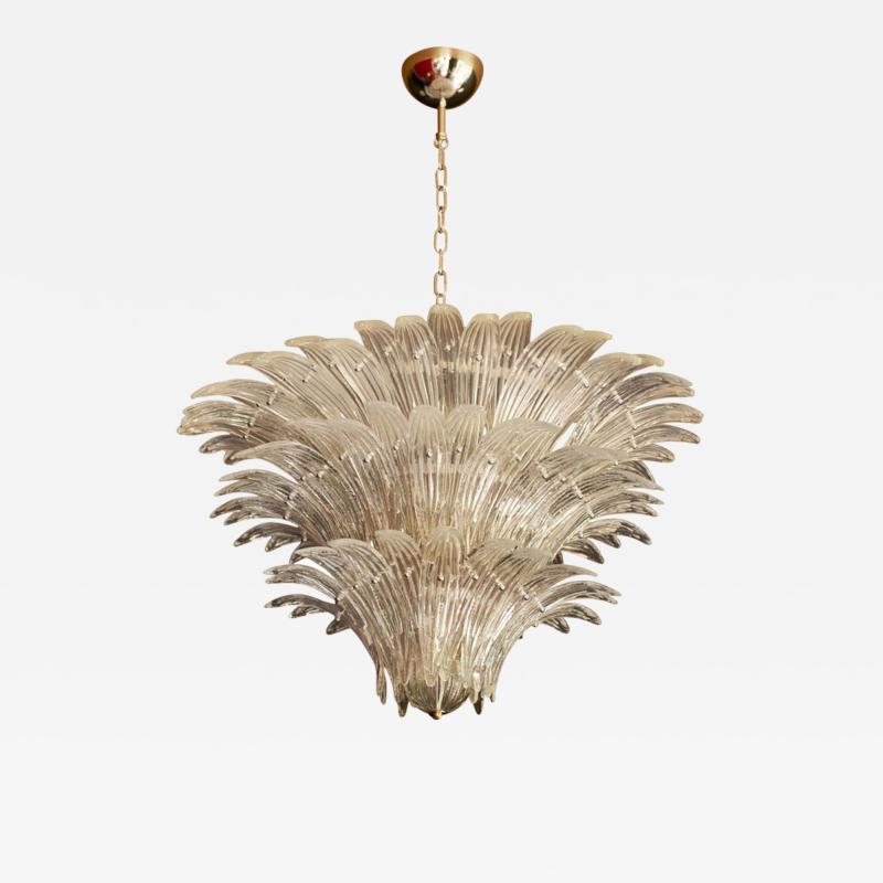  Barovier Toso Palmette Murano Glass Chandelier of Flush Mount in the Manner of Barovier Toso