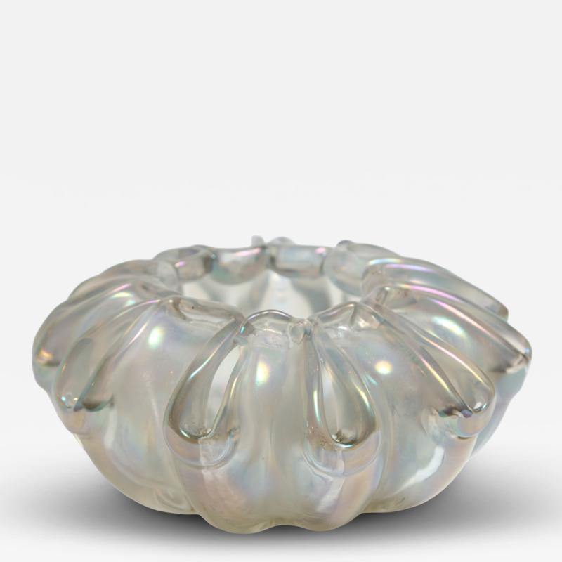  Barovier Toso Rare Ercole Barovier A Grosse Costolature Low Vase 1948