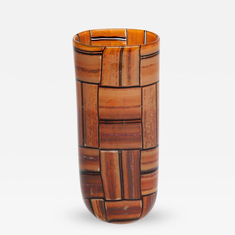  Barovier Toso Tessere Ambra Vase by Barovier Toso