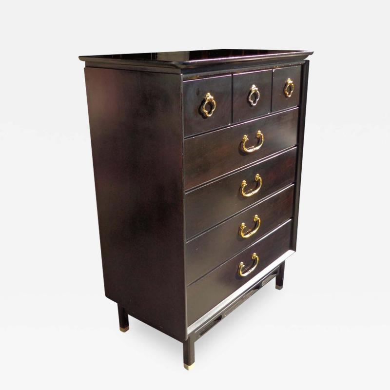  Bassett Furniture Bassett Asian Style Ebonized Chest of Drawers