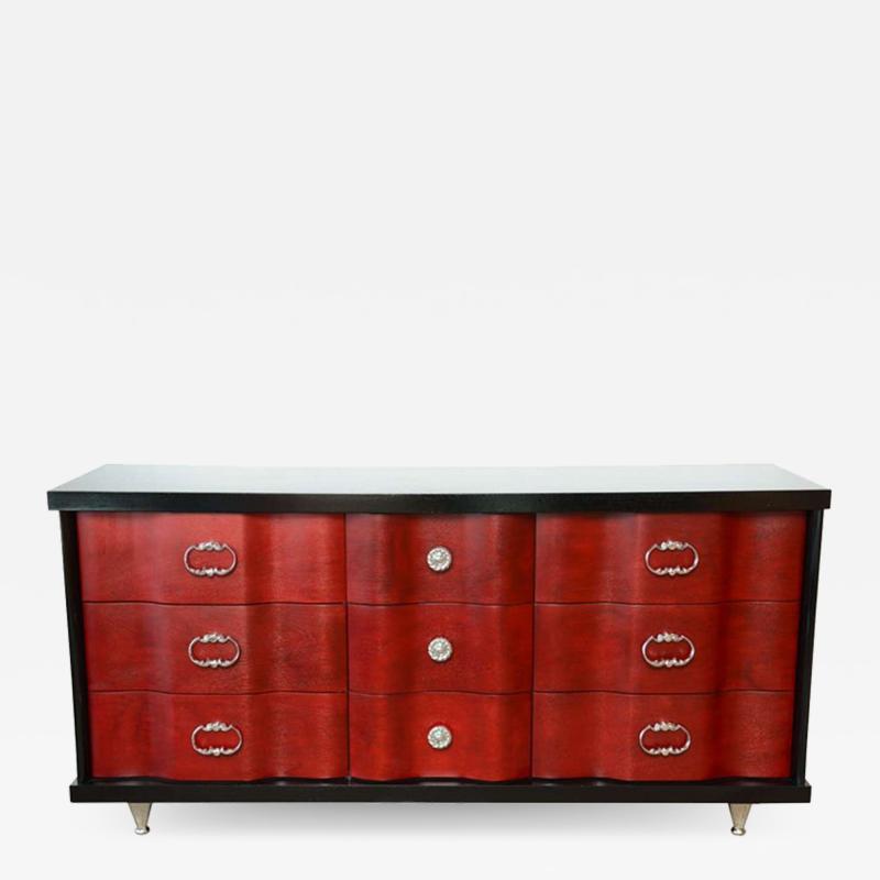  Bassett Furniture Midcentury Hollywood Regency Glamourous Dresser by Bassett Furniture C 1940s