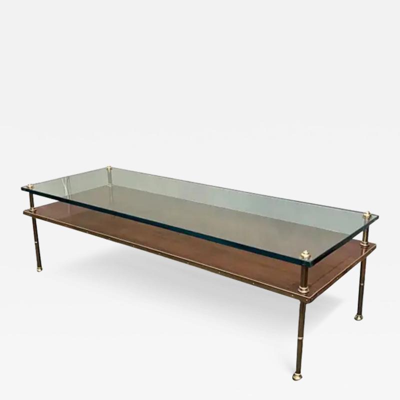  Beacon Hill Gilt bronze Walnut Glass Low table