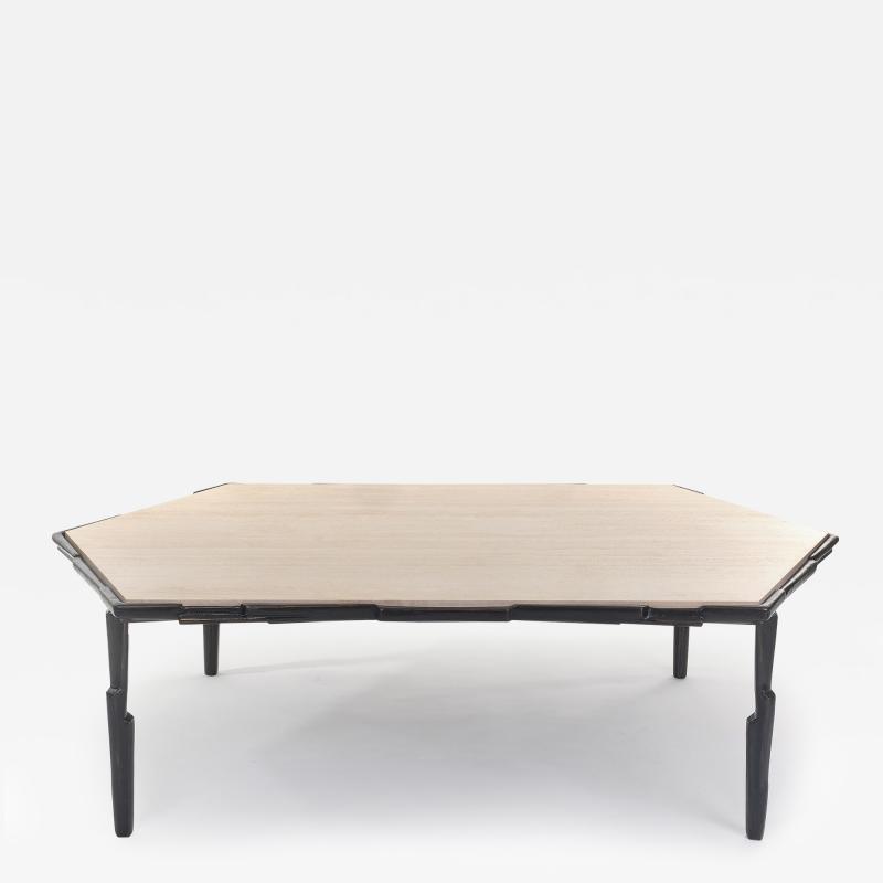  Benediko Sculptural Linea Coffee Table in Bronze Plaster Finish Limited Edition