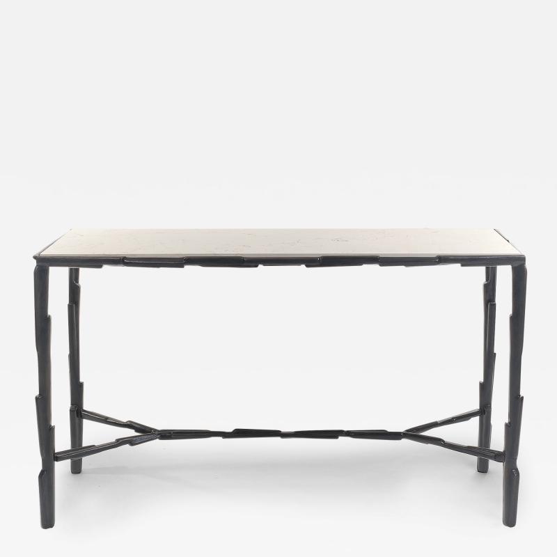  Benediko Sculptural Linea No 2 Console Table in Bronze Plaster Finish Limited Edition