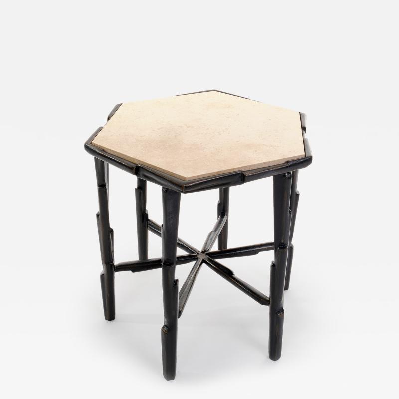  Benediko Sculptural Linea No 2 Side Table in Bronze Plaster Finish Limited Edition