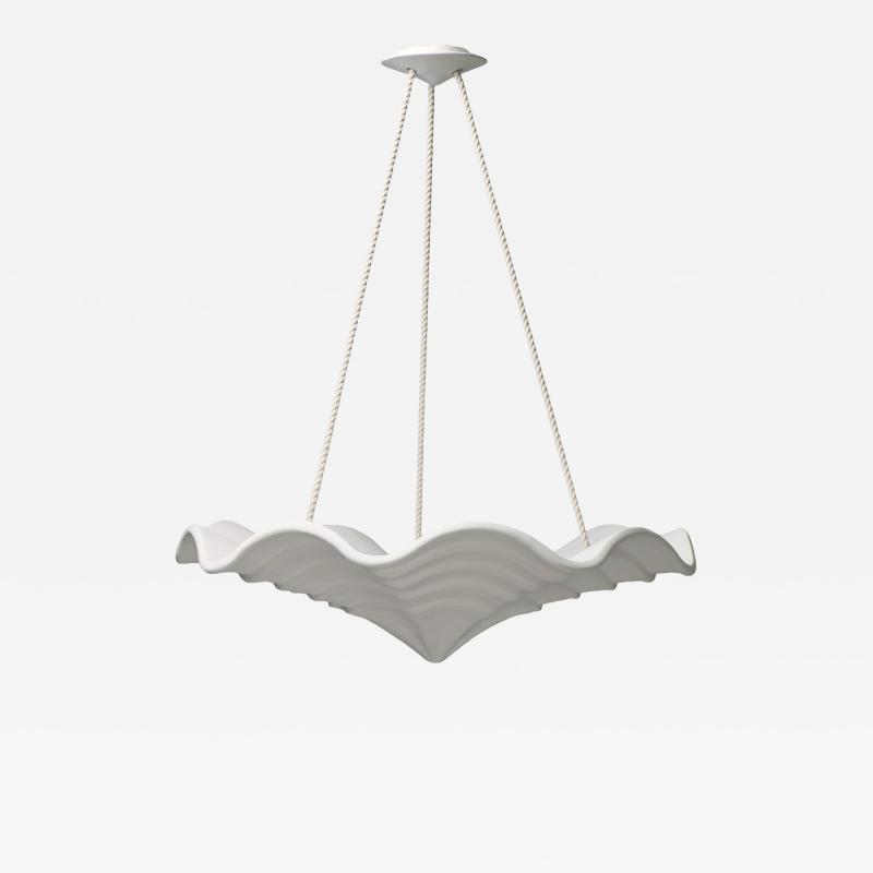  Benediko Vertige Sculptural Chandelier Handcrafted in White Plaster