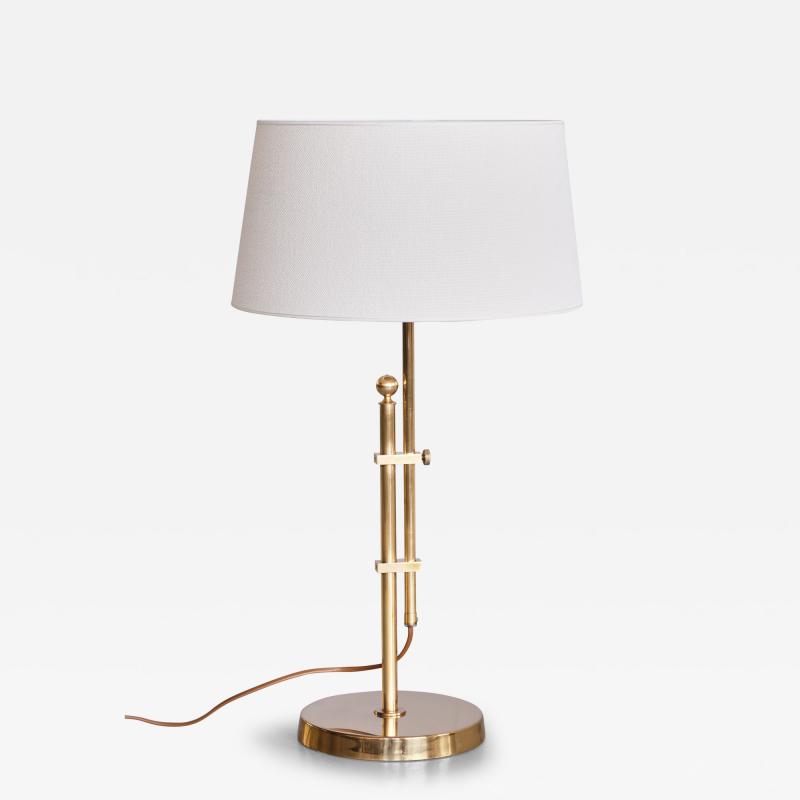  Bergboms Bergboms B 131 Height Adjustable Table Lamp in Brass Sweden 1950s