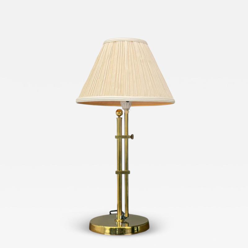  Bergboms Bergboms Swedish Modern Brass Fabric Adjustable Table Lamp Sweden 1980s
