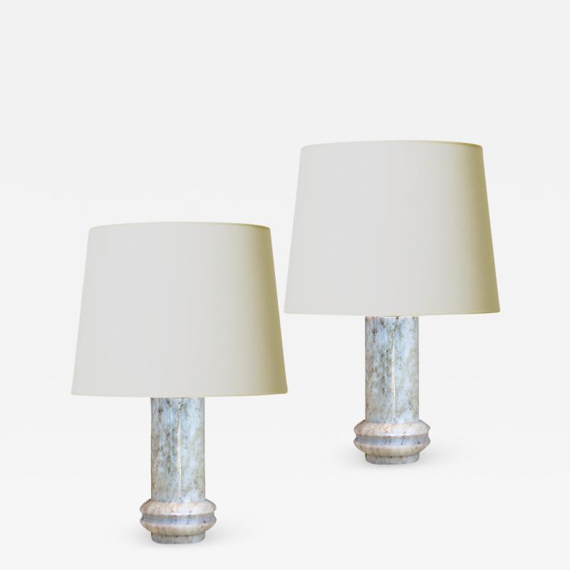  Bergboms Mod Pair of Table Lamps in Marble by Bergboms