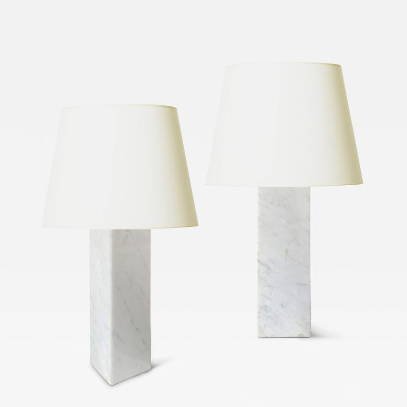  Bergboms Pair of Marble Table Lamps by Bergboms Co 