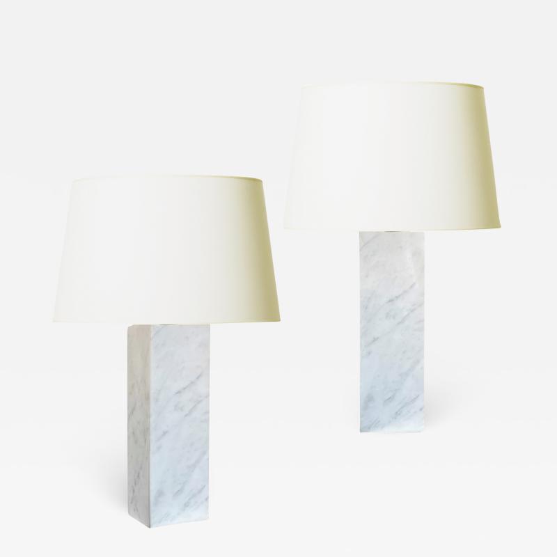  Bergboms Pair of Table Lamps in Marble by Bergboms