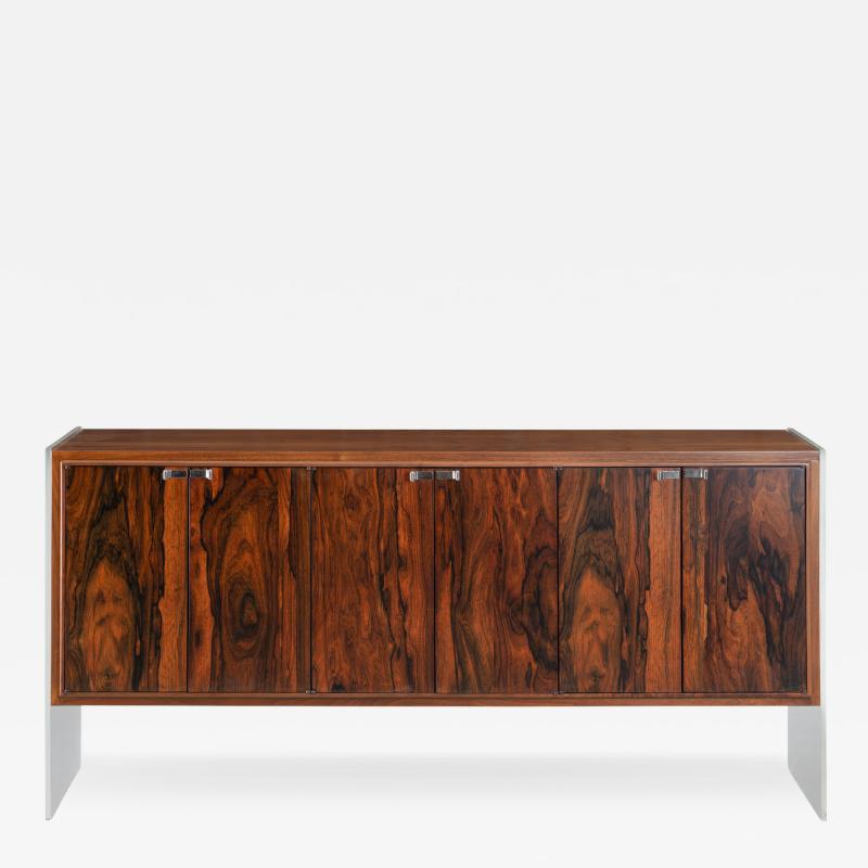  Bernhardt Furniture Bernhardt Flair Credenza Sideboard in Rosewood Lucite