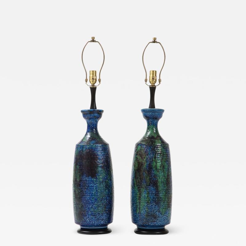  Bitossi Bitossi Blue Green Black Ceramic Lamps