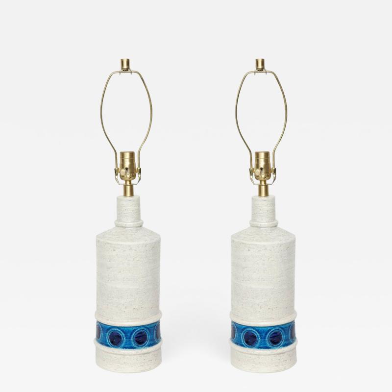  Bitossi Bitossi Bone White Blue Ceramic Lamps