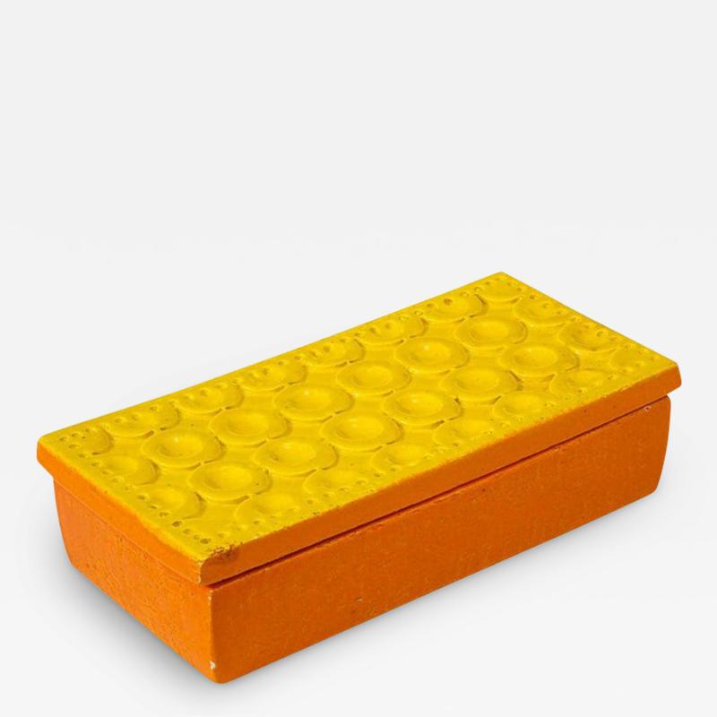  Bitossi Bitossi Box Ceramic Yellow and Orange Geometric Signed