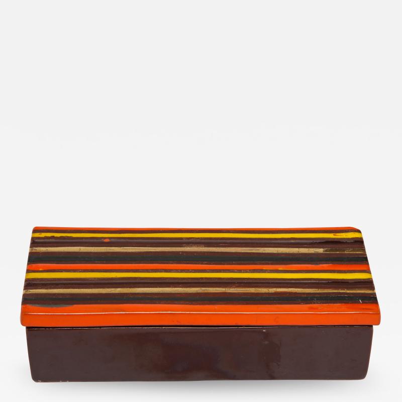  Bitossi Bitossi Striped Ceramic Box Signed