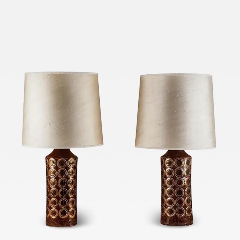  Bitossi Pair of Ceramic Table Lamps by Bitossi Miranda Sweden 1970s