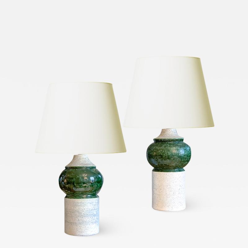  Bitossi Pair of Mod Table Lamps by Bitossi for Bergboms