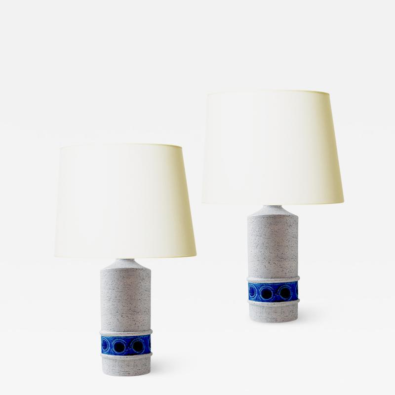  Bitossi Pair of Mod Table Lamps by Bitossi for Bergboms