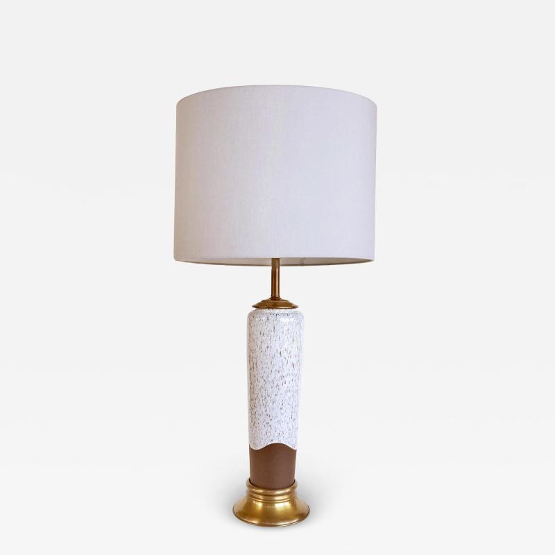  Bitossi Vintage 1980s Two Glaze Ceramic Table Lamps After Bitossi Pair