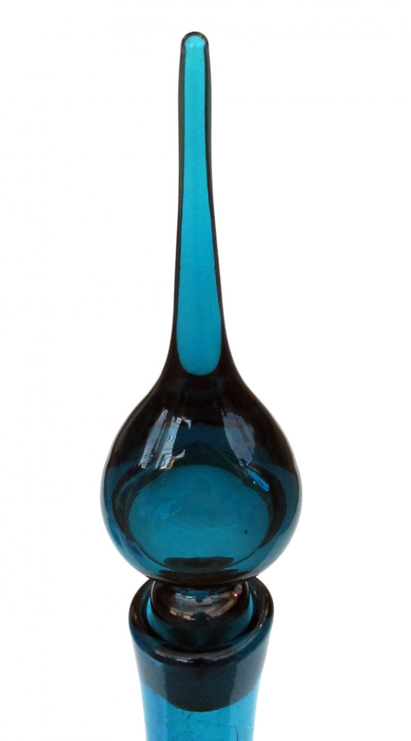 Blenko Glass Co A rare set of 3 American art glass decanters by Joel