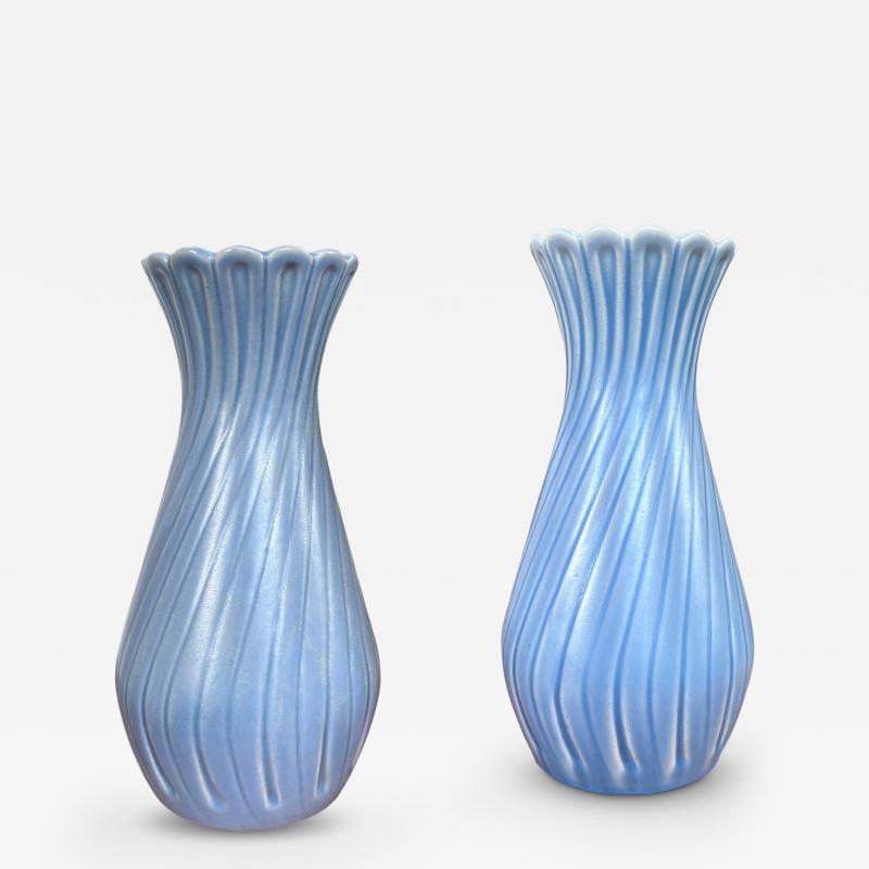  Bo Fajans Pair of Vases by Ewald Dahlskog for Bo