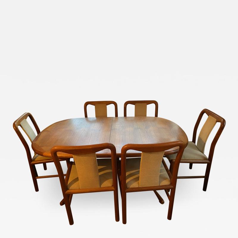  Boltinge MID CENTURY DANISH MODERN DINING TABLE WITH SIX CHAIRS