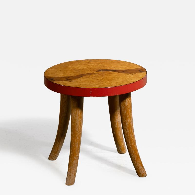 Boman OY Finnish birch intarsia stool