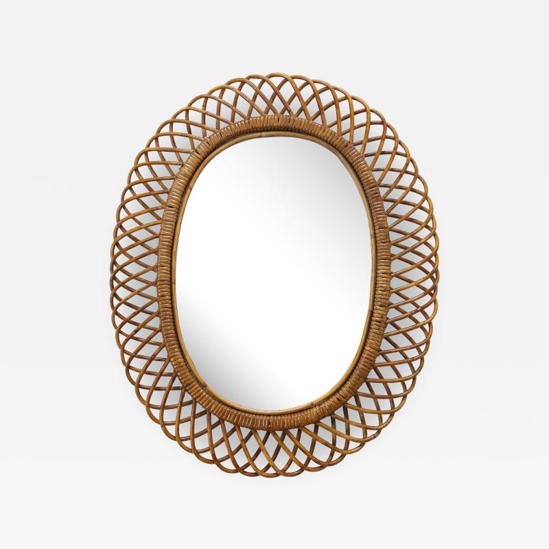  Bonacina Oval Bamboo Bonacina Wall Mirror