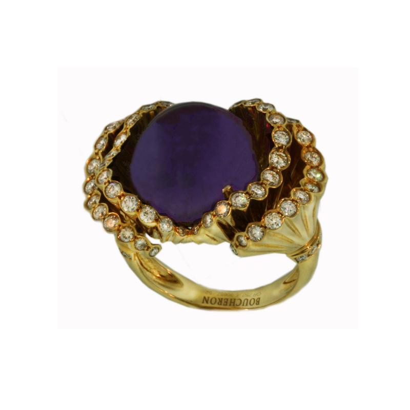  Boucheron Boucheron Paris Frou Frou Cabochon Amethyst Ring