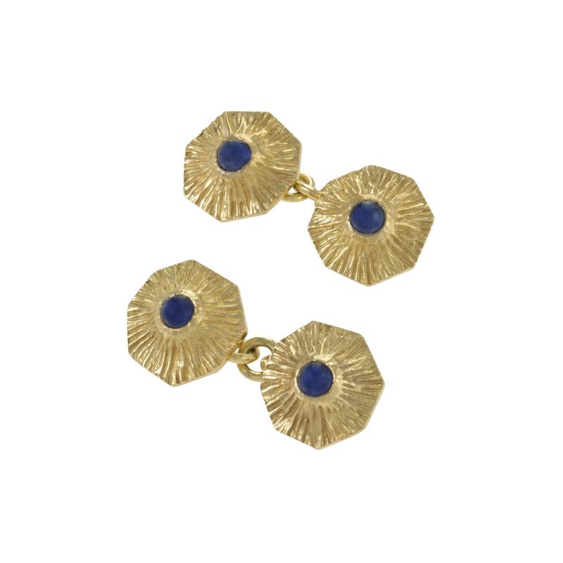  Boucheron Boucheron Paris Sapphire and Gold Cuff Links