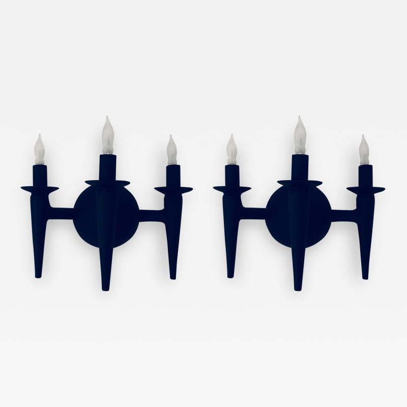  Bourgeois Boheme Atelier Pair of Avron Sconces Noire by Bourgeois Boheme Atelier