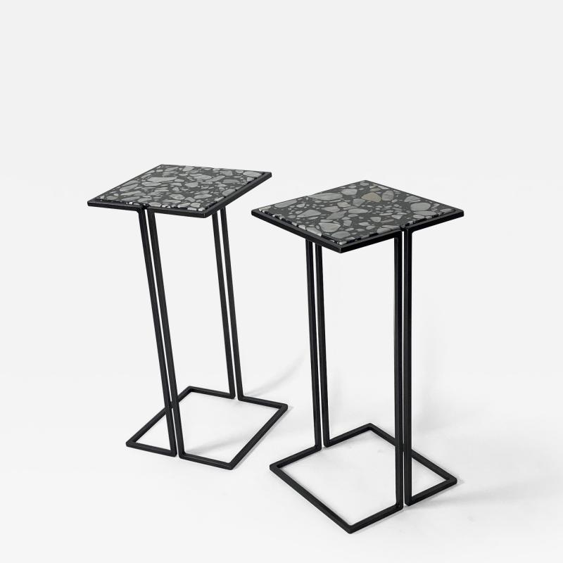  Bourgeois Boheme Atelier Pair of Nantes Side Tables Model A