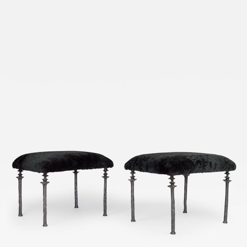  Bourgeois Boheme Atelier Pair of Silicon Bronze Sorgue Stool by Bourgeois Boheme Atelier