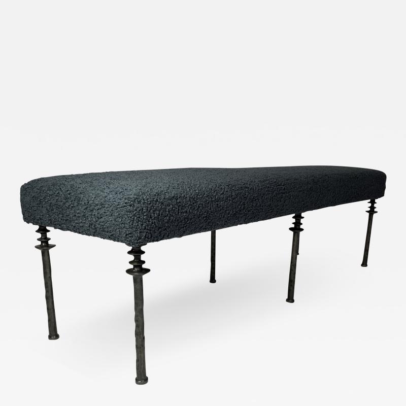  Bourgeois Boheme Atelier Sorgue Bench Twilight Blue Boucle