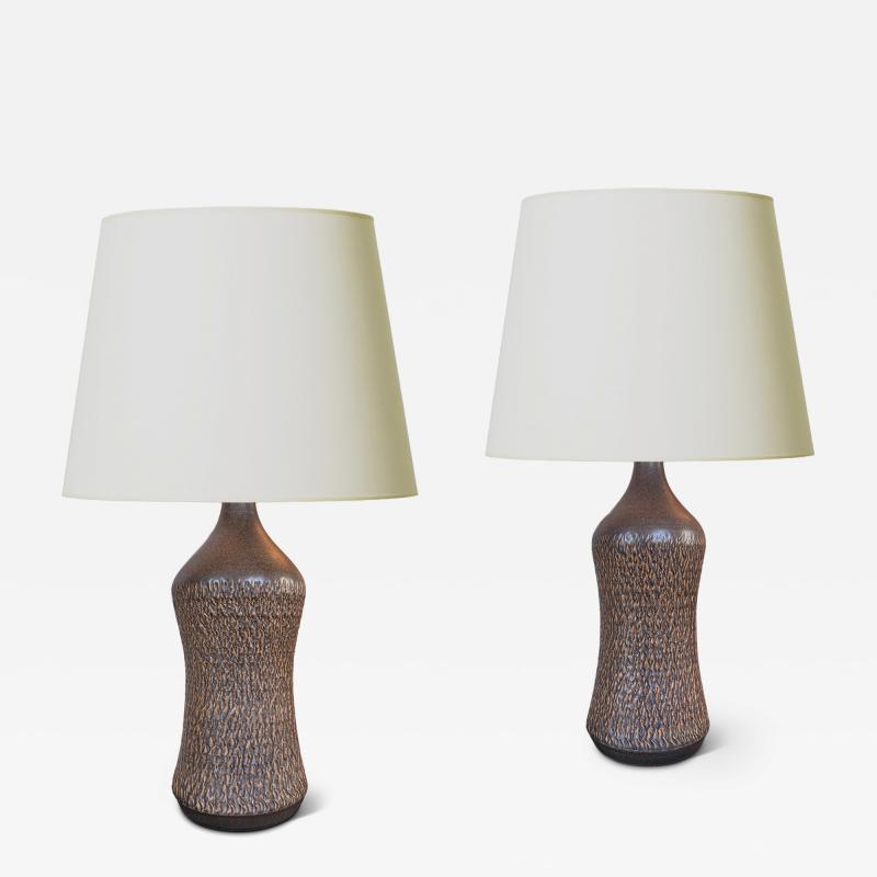  Brandi Keramik Pair of Table Lamps by Henry Brandi